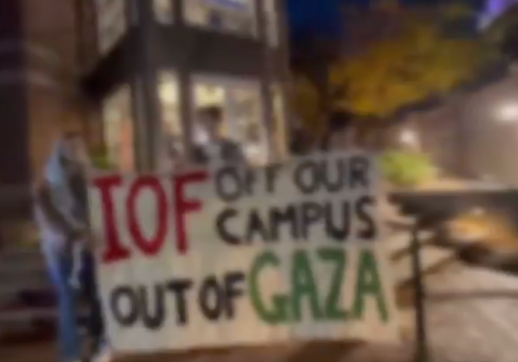 Anti-Israel Harvard Students Protest Outside Main Campus Jewish Center